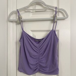 Zara cropped ruched tank top